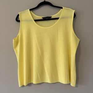 Ming‎ Wang PXL Petite XLarge Yellow Sleeveless Tank Top